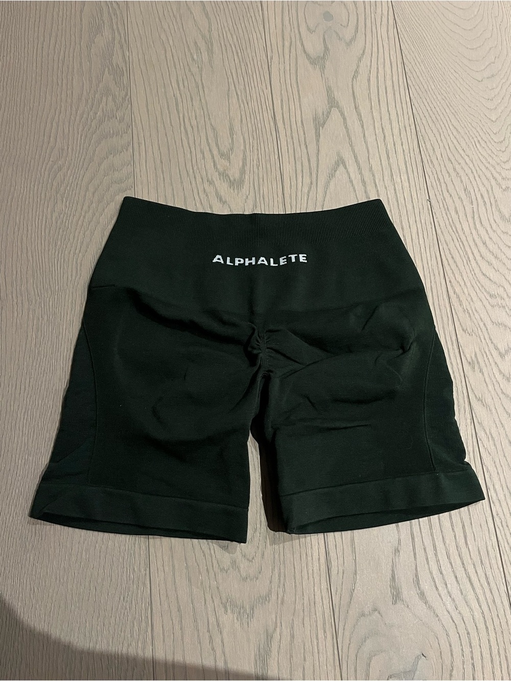 Alphalete Women's forest green High-Waist gym Shorts